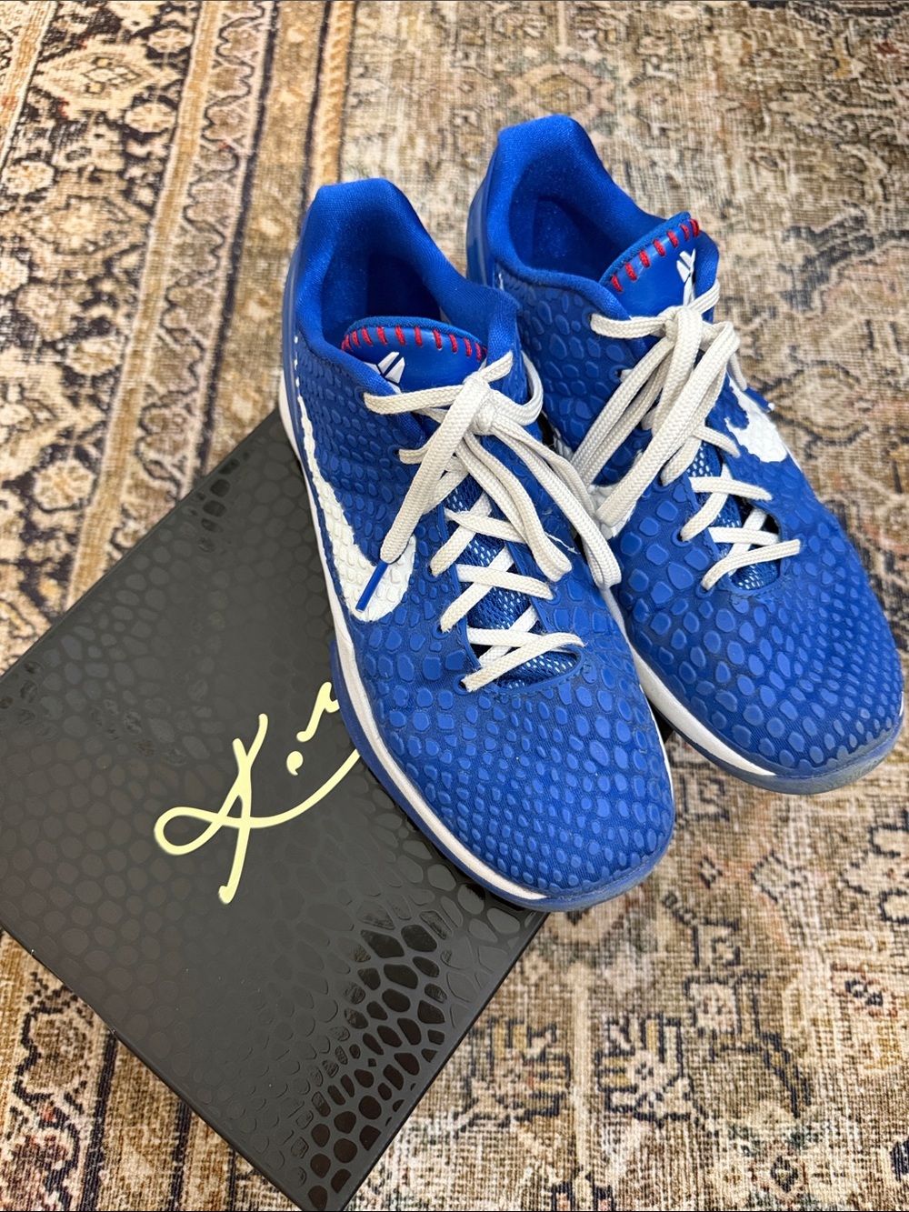 Nike Kids Blue Sneakers with White Swoosh